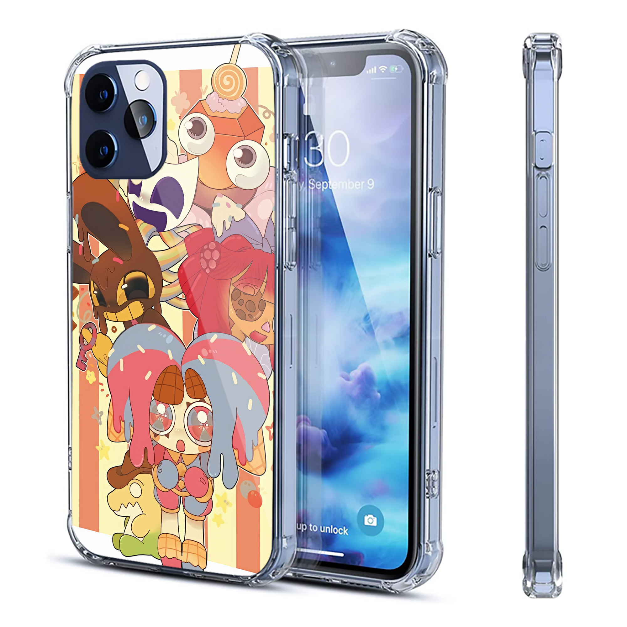 （画像用） アンパンマン Anpanman 【iPhone 12シリーズ対応】透明スマホケース（クリアソフトケース）